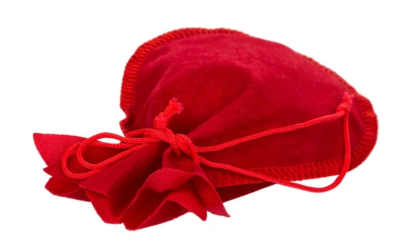 beyaz zemin üzerine kırmızı çanta hediye