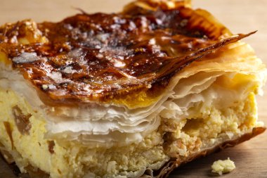 Bir dilim elmalı turta - yakın görüntü