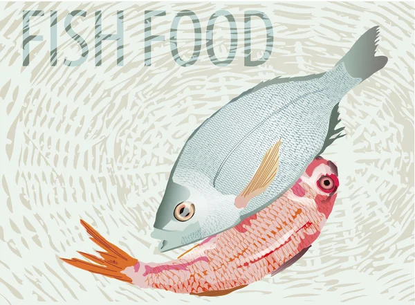 Fresh fish basket — Stock Vector