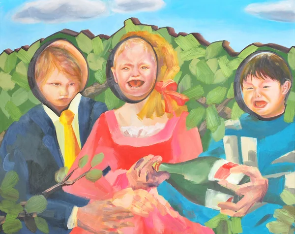 Yağlıboya Resim sanat kavramına çıkarmaya yanlış pozisyonlar kavramsal sanat içinde yer