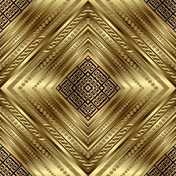 Золотой Бесшовный Рисунок Векторный Орнаментальный Текстурированный Фон Украшенный Повторяющийся Металлический — стоковый вектор