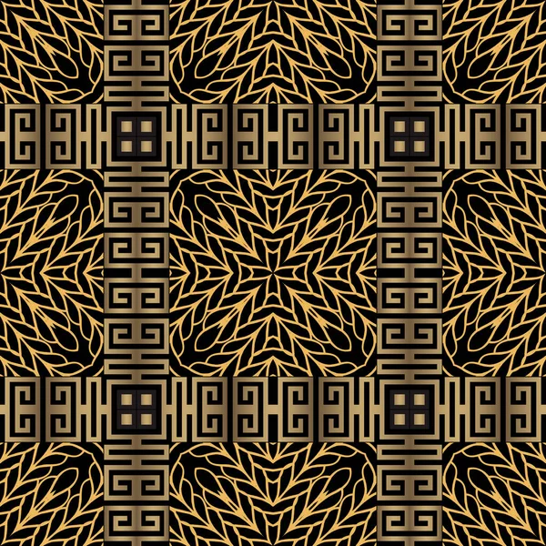 タータンのシームレスなパターンをテクスチャ 部族的民族的背景 幾何学的なギリシャのキーは 境界線と抽象的な装飾を意味します 繰り返しのテクスチャを並べ替えます チェックされたデザインを再生 — ストックベクタ