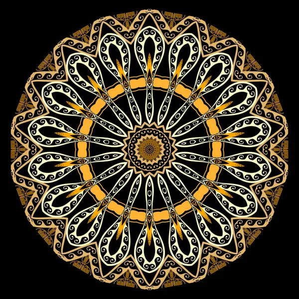 ギリシャのカラフルな花のマンダラパターン 名前ベクトルの背景 幾何学的な抽象的な背景 ジグザグ フレーム 花と美しい部族 民族スタイルの近代的な装飾品 — ストックベクタ