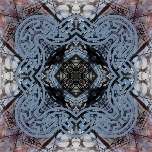 Yunan desenli kusursuz vektör deseni. Kabile soyut geçmişini tekrar et. Yunan anahtarı, avare kaleydoskop etnik antik tarz süs. Geometrik modern grunge tasarımı. Kirli kabataslak sonsuz doku.