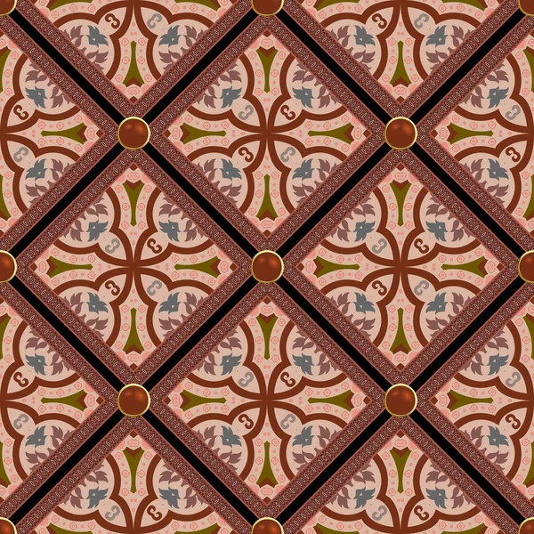 Arabesque Naadloos Patroon Elegantie Arabische Vector Achtergrond Mooie Sierlijke Sieraden — Stockvector