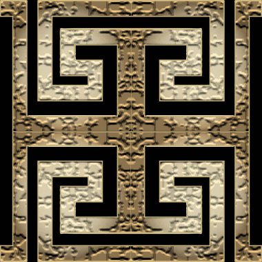 Dokulu, pürüzsüz bir Yunan deseni. Kabile etnik tarzı süsleme vektör geçmişi. Modern arkaplanı tekrar et. Yunan anahtarı, asfalt süsü. Uçsuz bucaksız bir doku. Fayans, parmak izi, kumaş için.