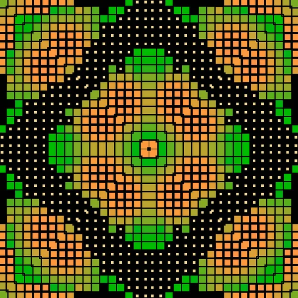 Mozaïek Naadloos Patroon Kleurrijke Vierkanten Vector Achtergrond Herhaal Digitale Textuur — Stockvector