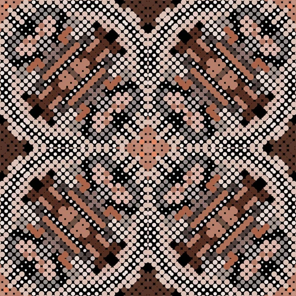 Halbtonkreise Nahtloses Muster Bunte Vektor Halbton Hintergrund Tupfen Ornamente Wiederholen — Stockvektor