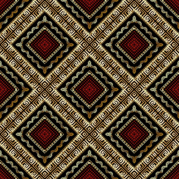 Texture Modello Geometrico Oro Senza Cuciture Sfondo Moderno Ornamentale Vettoriale — Vettoriale Stock