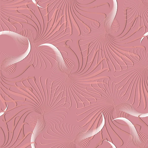 Lignes Volantes Abstraites Motif Sans Couture Fond Vectoriel Ornemental Rose — Image vectorielle