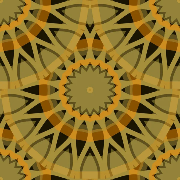Floral Mandalas Seamless Pattern Ornamental Vector Colorful Background Repeat Geometric — Stock Vector
