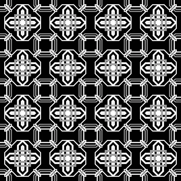 Геометрический Бесшовный Рисунок Векторный Рисунок Фона Геометрический Фон Повторения Чёрно — стоковый вектор