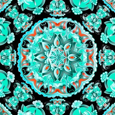 Rengarenk desenli desenli desenli desenler. Vektör dekoratif arka plan. Arka planı tekrar et. Karalama el, etnik motifler çizdi. Güzel, modern desenli çiçek tasarımı..