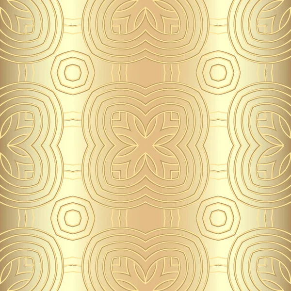 Linjer Guld Sömlöst Mönster Vektor Texturerat Silke Bakgrund Dekorativa Upprepa — Stock vektor