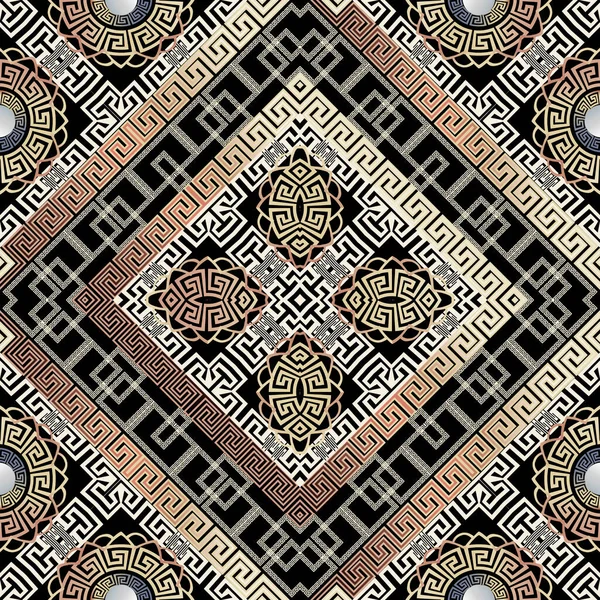 Ornamentale Griechische Nahtlose Muster Geometrisch Eleganter Vektorhintergrund Wiederholen Sie Die — Stockvektor