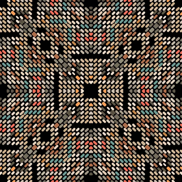 Modèle Sans Couture Grunge Texturé Tapisserie Décor Vectoriel Ornemental Mosaïque — Image vectorielle