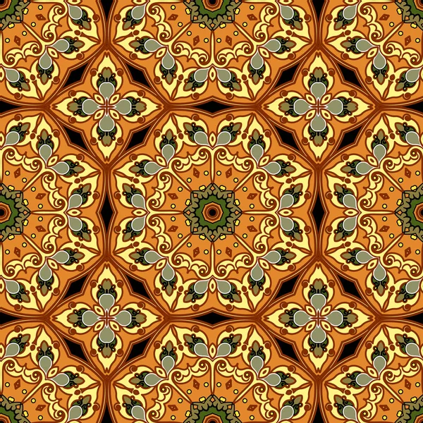 Patrón Sin Costura Floral Hermoso Fondo Ornamental Colorido Repita Telón — Archivo Imágenes Vectoriales