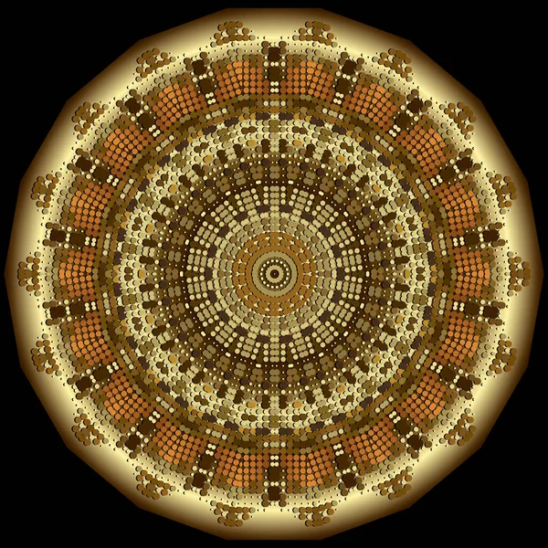 Demi Ton Cercles Motif Mandala Arrière Plan Vectoriel Luxe Ornemental — Image vectorielle
