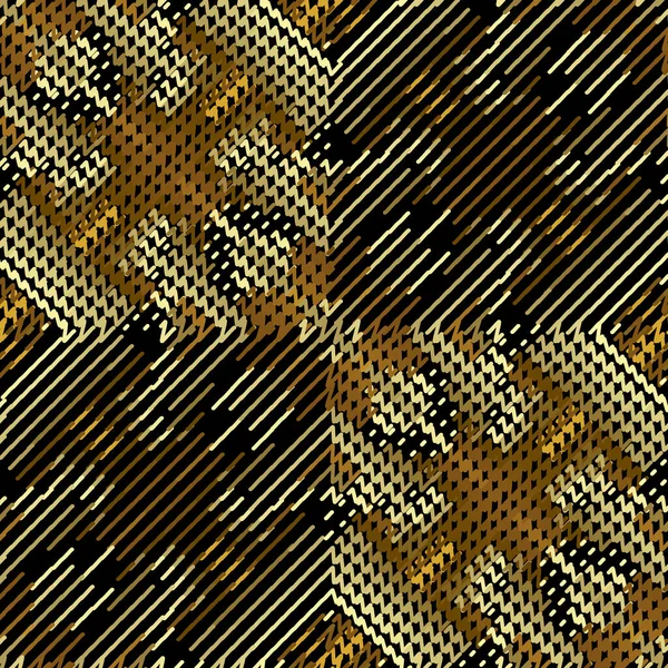 Zigzag Líneas Puntos Patrón Inconsútil Colorido Fondo Vectorial Ornamental Grunge — Vector de stock