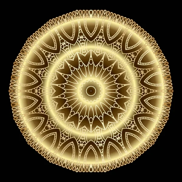 Modèle Mandala Floral Rond Fond Décoratif Vectoriel Répétez Déco Toile — Image vectorielle