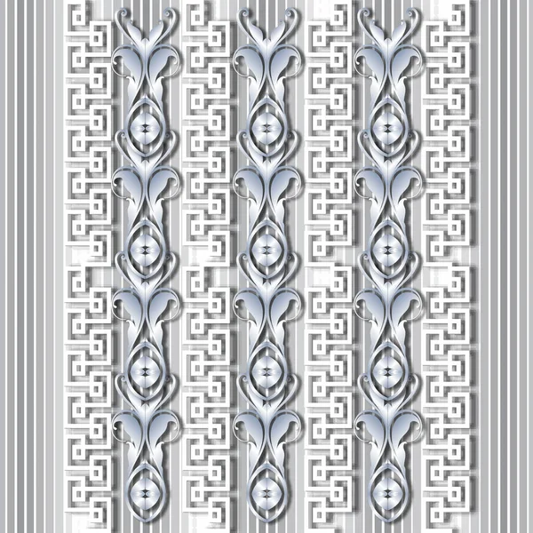 Rand Naadloos Patroon Gestreepte Decoratieve Textuur Achtergrond Vector Herhaal Lichte — Stockvector
