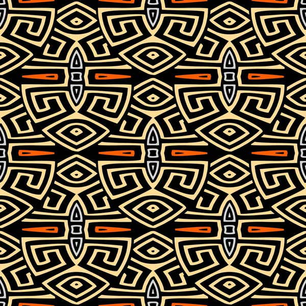 Estilo Étnico Tribal Tradicional Patrón Sin Costuras Vector Clave Griega — Archivo Imágenes Vectoriales