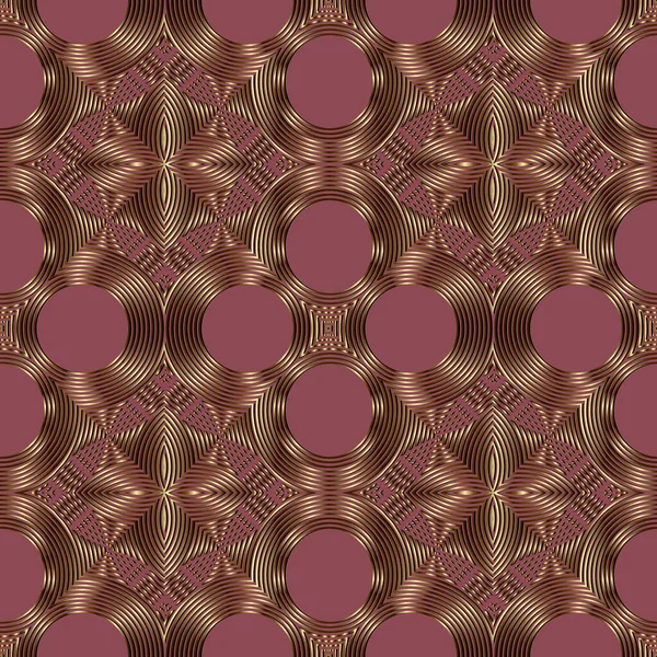 Floral Lignes Motif Sans Couture Vecteur Décor Luxe Ornemental Répétez — Image vectorielle