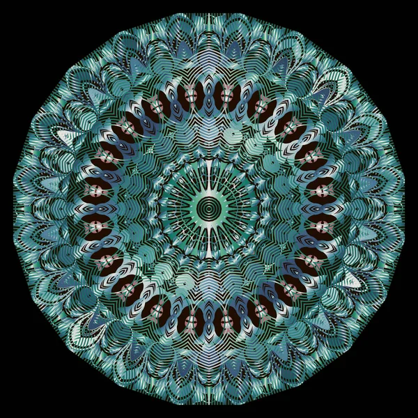 Modèle Mandala Dentelle Colorée Ronde Arrière Plan Vectoriel Ornemental Décoratif — Image vectorielle