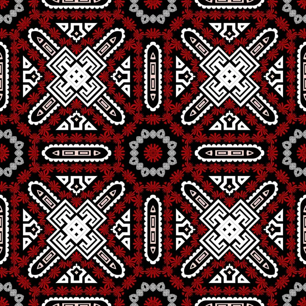 Floral Model Colorat Fără Sudură Vector Ornamental Tribal Fundal Etnic — Vector de stoc