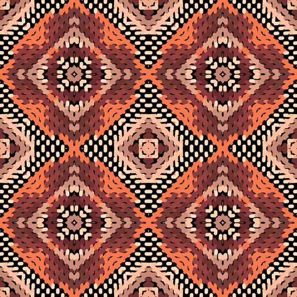 Tapiz Tribal Patrón Sin Costura Étnica Fondo Grunge Texturizado Vectorial — Vector de stock