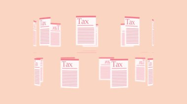 Zarif bir Arkaplanda Yüzen Vergi Biçimleri ve Dosyalar