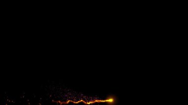 Parlayan Altın Parçacık İzi Animasyonu. Parçacık İzi. Noel Ağacı Parçacıkları. 4K