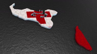 Tonga haritası 3D. Tonga 'nın 3d haritası