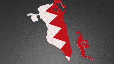 Bahreyn haritası 3D. Bahreyn 'in 3d haritası