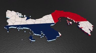 Panama haritası 3D. Panama 'nın 3d haritası