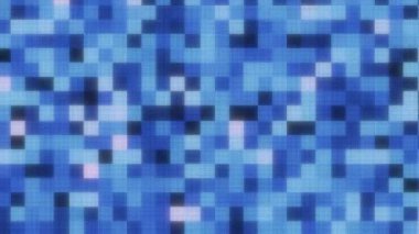 VHS ızgara animasyonu gibi görünüyor. Mavi renk ızgara arka planı. TV bozulması örtüsü. 4K