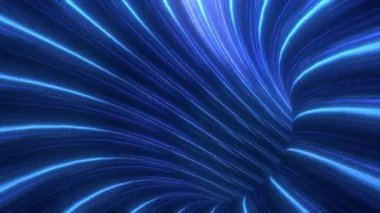 Mavi Hat Tünel Animasyonu. Kusursuz döngü. 4K