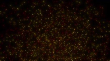 Şeffaf bir arkaplanda Parlayan ve Parlayan Parçacıklar