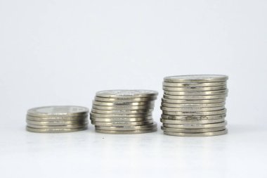 Gümüş Para Büyüme Konsepti Artan Yığın Düzenlemesi