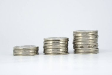 Gümüş Para Büyüme Konsepti Artan Yığın Düzenlemesi