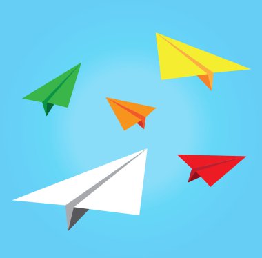 Kağıt Uçak mavi. büyüme veya liderlik kavramı. busine