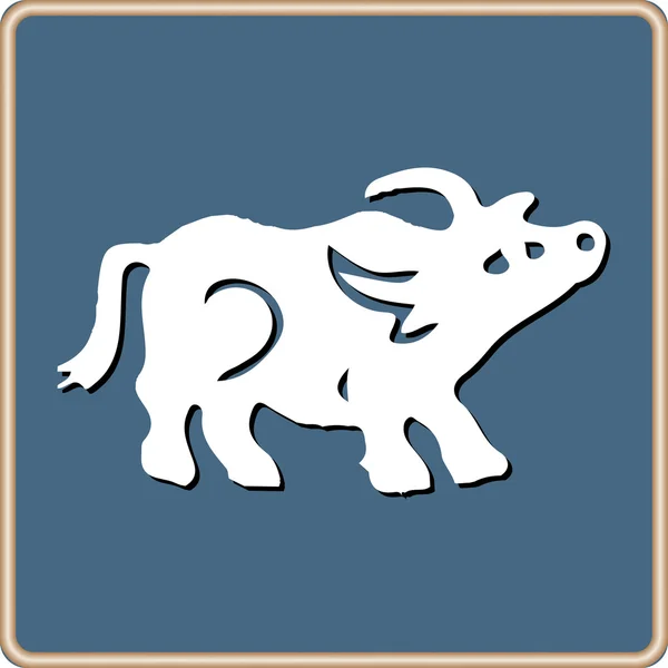 Знак зодіаку китайський - бика — стокове фото