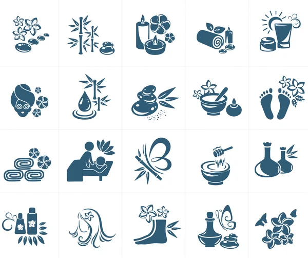 Spa icon set — Stock Photo, Image