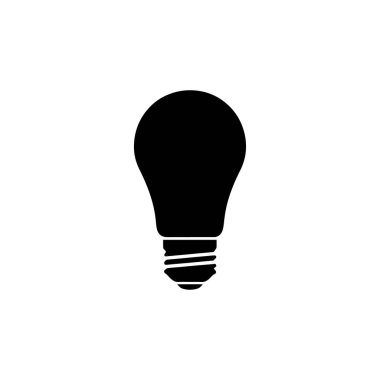 light bulb silhouette icon idea electric lamp illustration