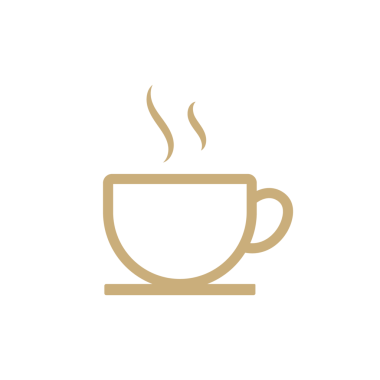 Bir fincan buharlı kahve.