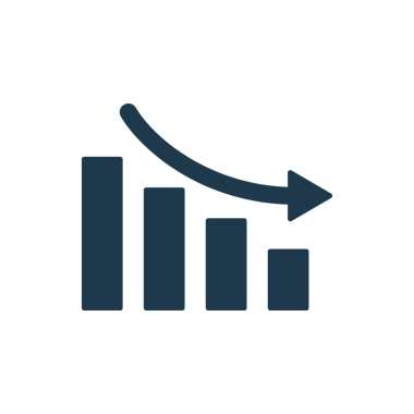 Grafiği aşağı doğru ok ile azaltılıyor