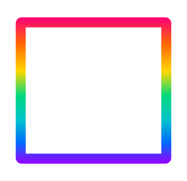 Siyah üzerine izole edilmiş gökkuşağı gradyan renk çizimi. Gökkuşağı sembolü. vektör illüstrasyonu