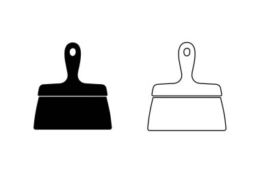 Oyuncak Bıçak Silueti ve Resim ve İnşaat için Taslak Simgeleri