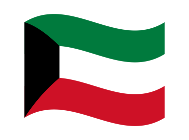 Kuveyt bayrağı dalgalanması, pan Arap renkleri, yeşil kırmızı siyah çizgiler, grafik ögesi, temiz arkaplan