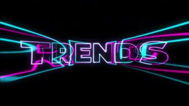 Stroke Kinetik Tipografi Metin Animasyonu 4k video Hareketi Grafiksel ve Kusursuz Döngü Siyah izole arkaplan